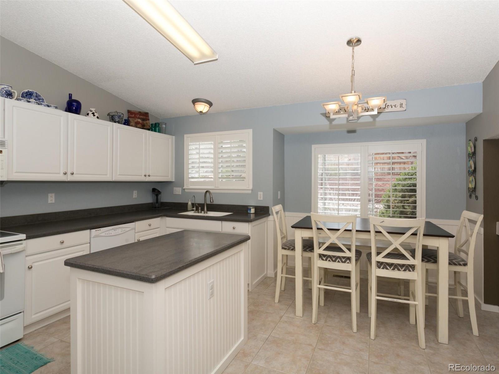 9565 South Castle Ridge Circle Highlands Ranch, CO 80129 - Photo 5 of 25 a kitchen that has a sink cabinets and window in it