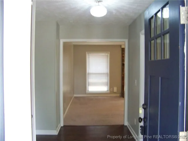 an empty room with a window