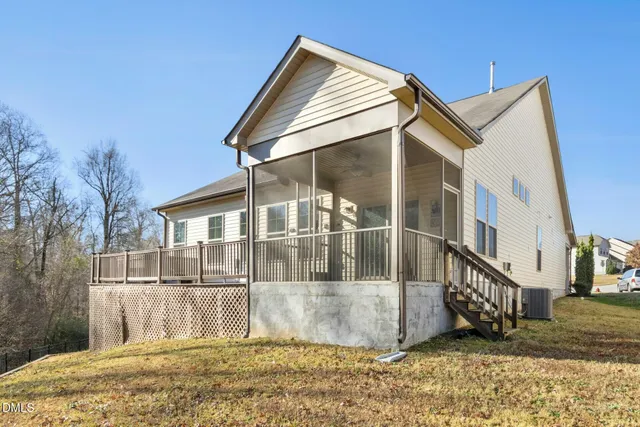 a view of a yard with trees