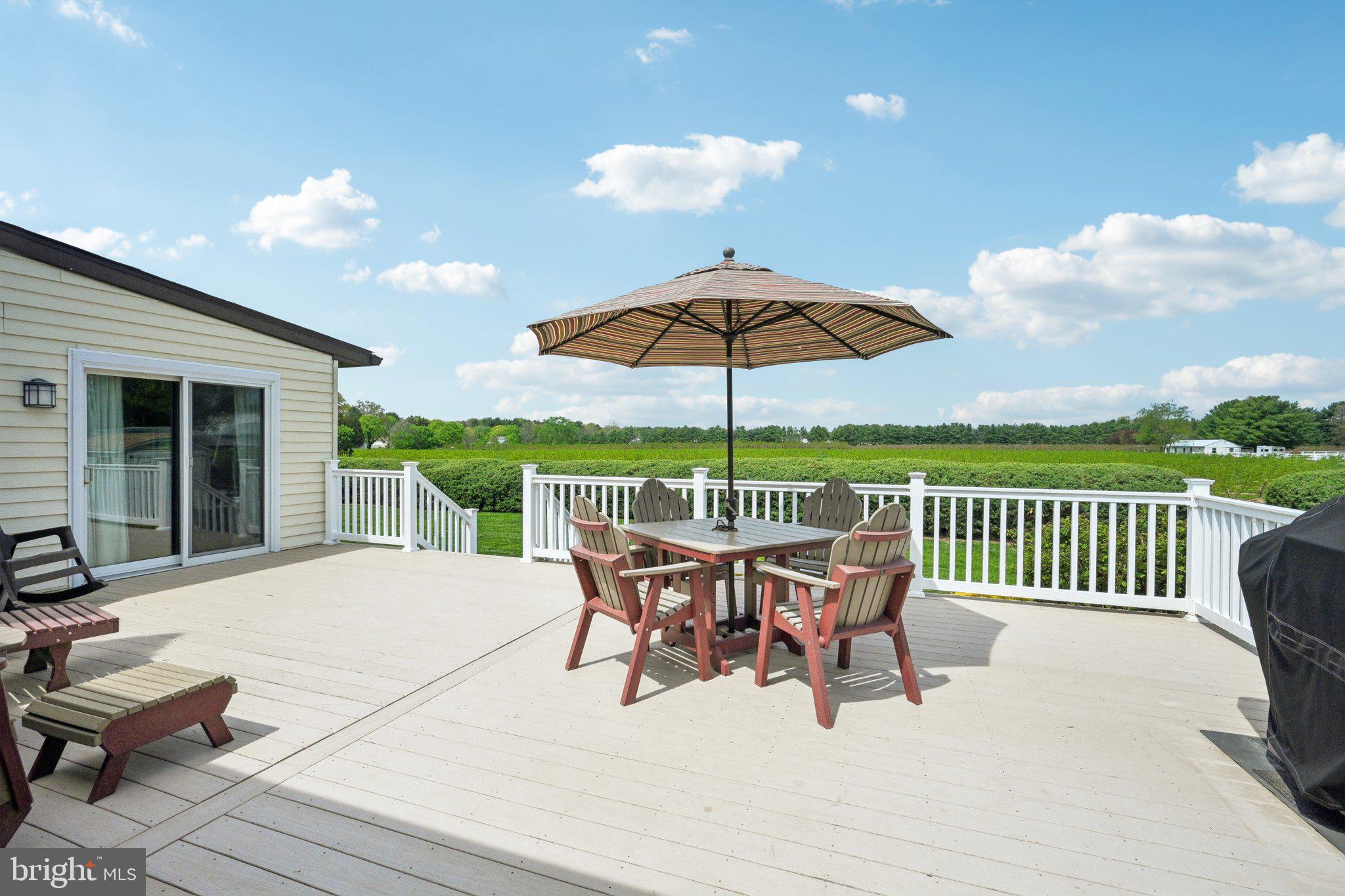 205 Lehigh Road South Glassboro, NJ 08028 - Photo 6 of 51 a view of a patio with a table chairs and a barbeque