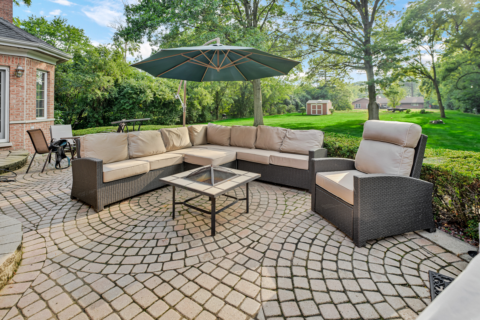 1816 Princeton Road Flossmoor, IL 60422 - Photo 21 of 26 a view of a backyard with furniture and a yard