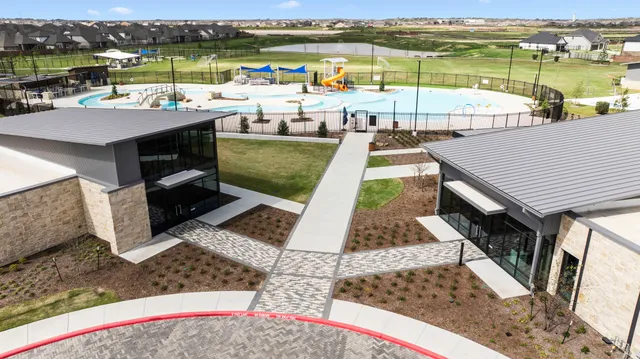 a view of a lake with couches