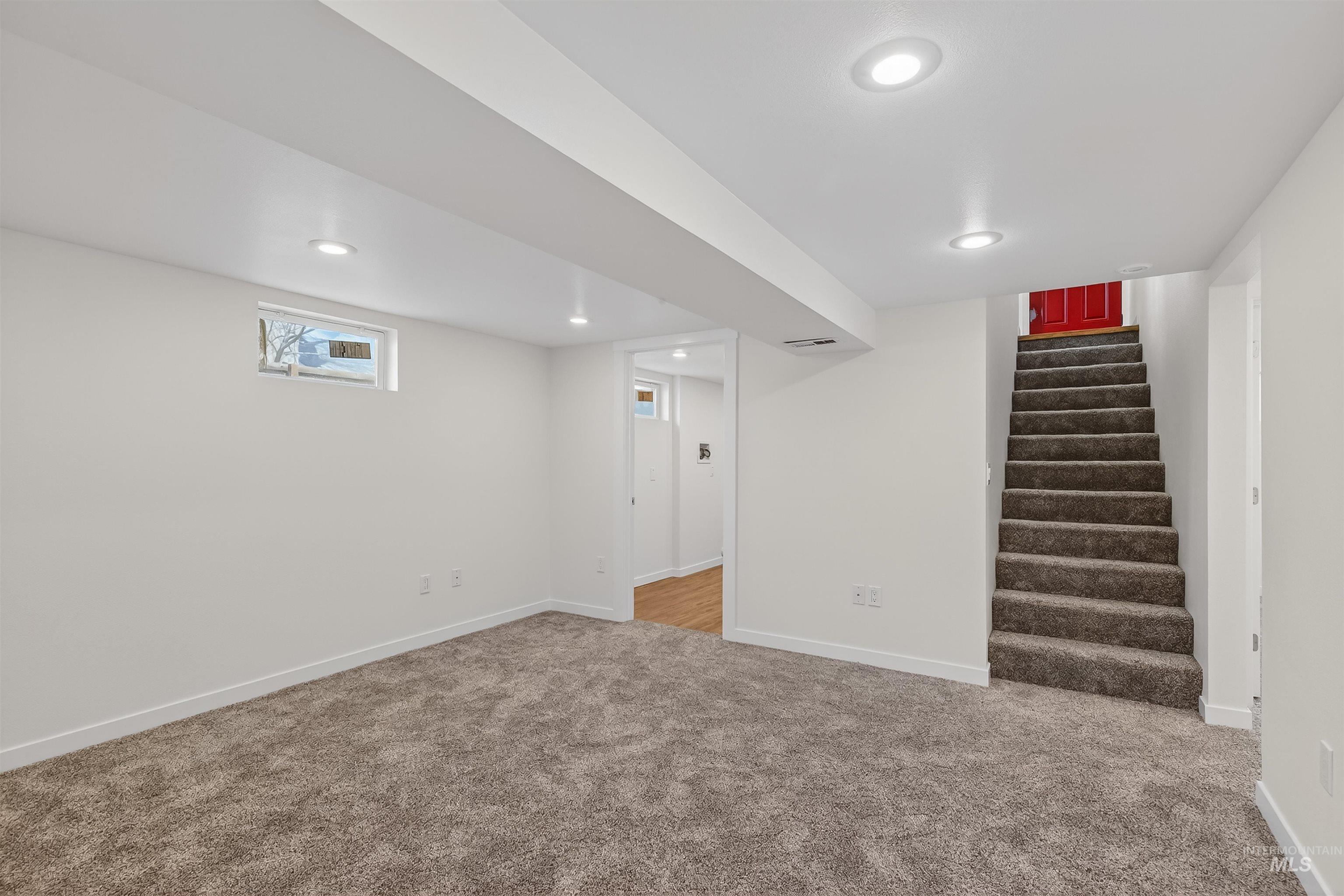 1519 17th Street Lewiston, ID 83501 - Photo 22 of 39 Basement with light colored carpet and recessed lighting