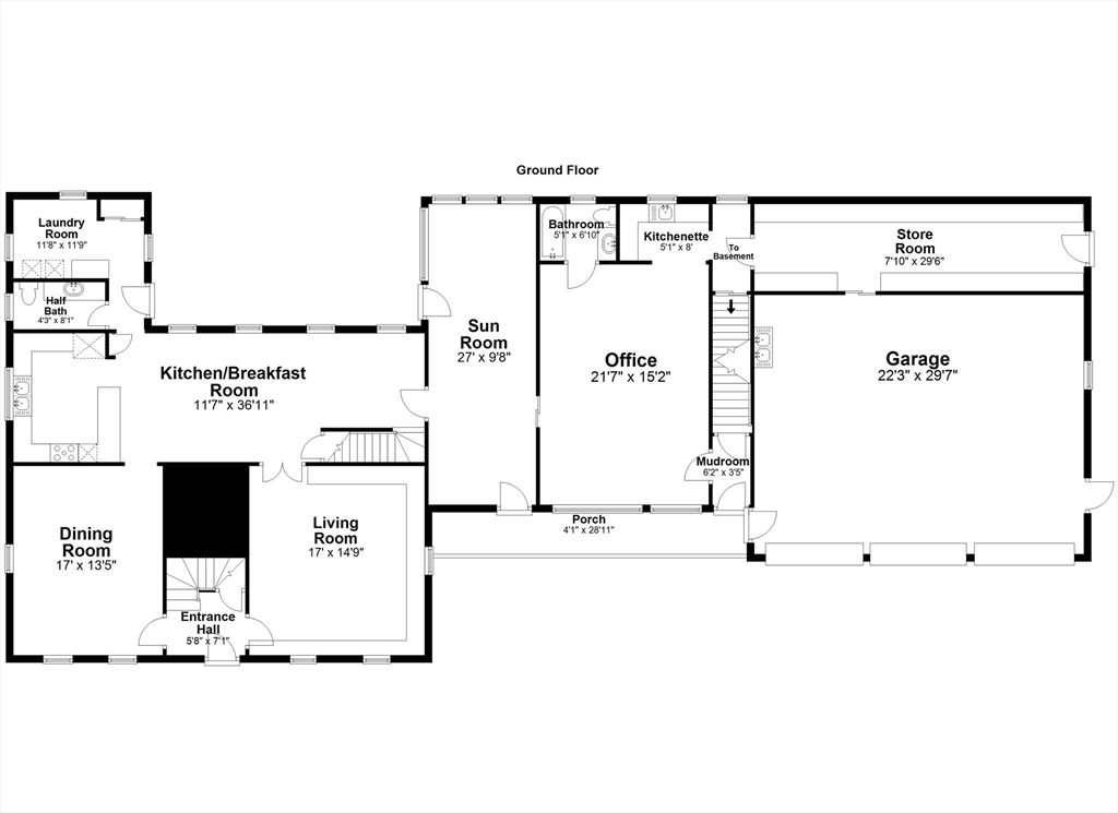 436 Main Street Groton, MA 01450 - Photo 38 of 39 a picture of floor plan