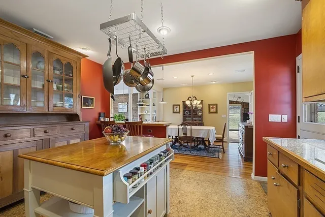 a view of a kitchen counter top space