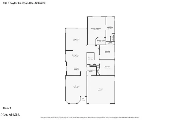$2,395 | 832 East Baylor Lane, Chandler, AZ 85225