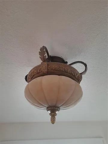 a close view of light fixtures