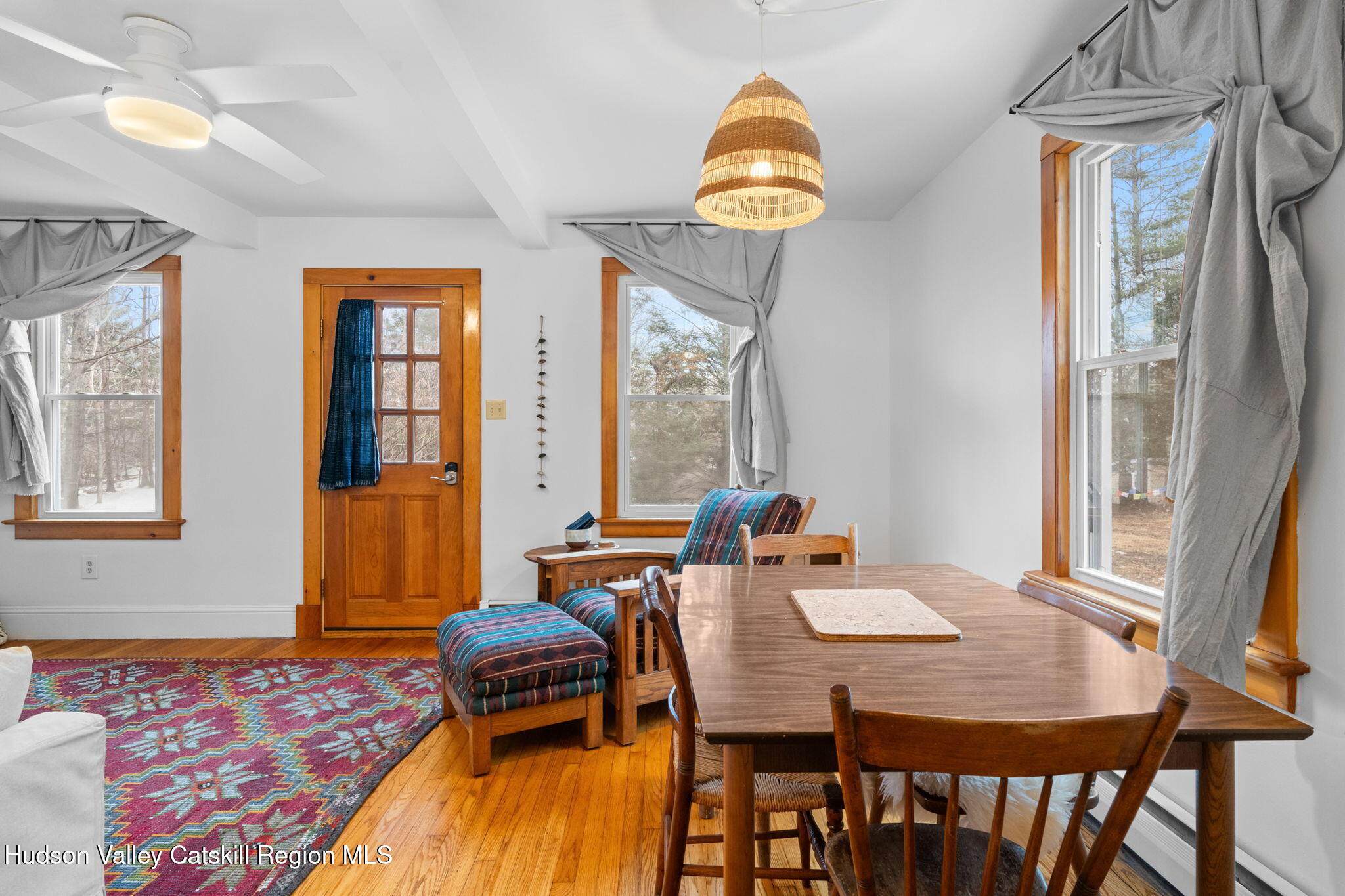 284 Sheldon Hill Road Olivebridge, NY 12461 - Photo 9 of 29 a view of a dining room with furniture and a window