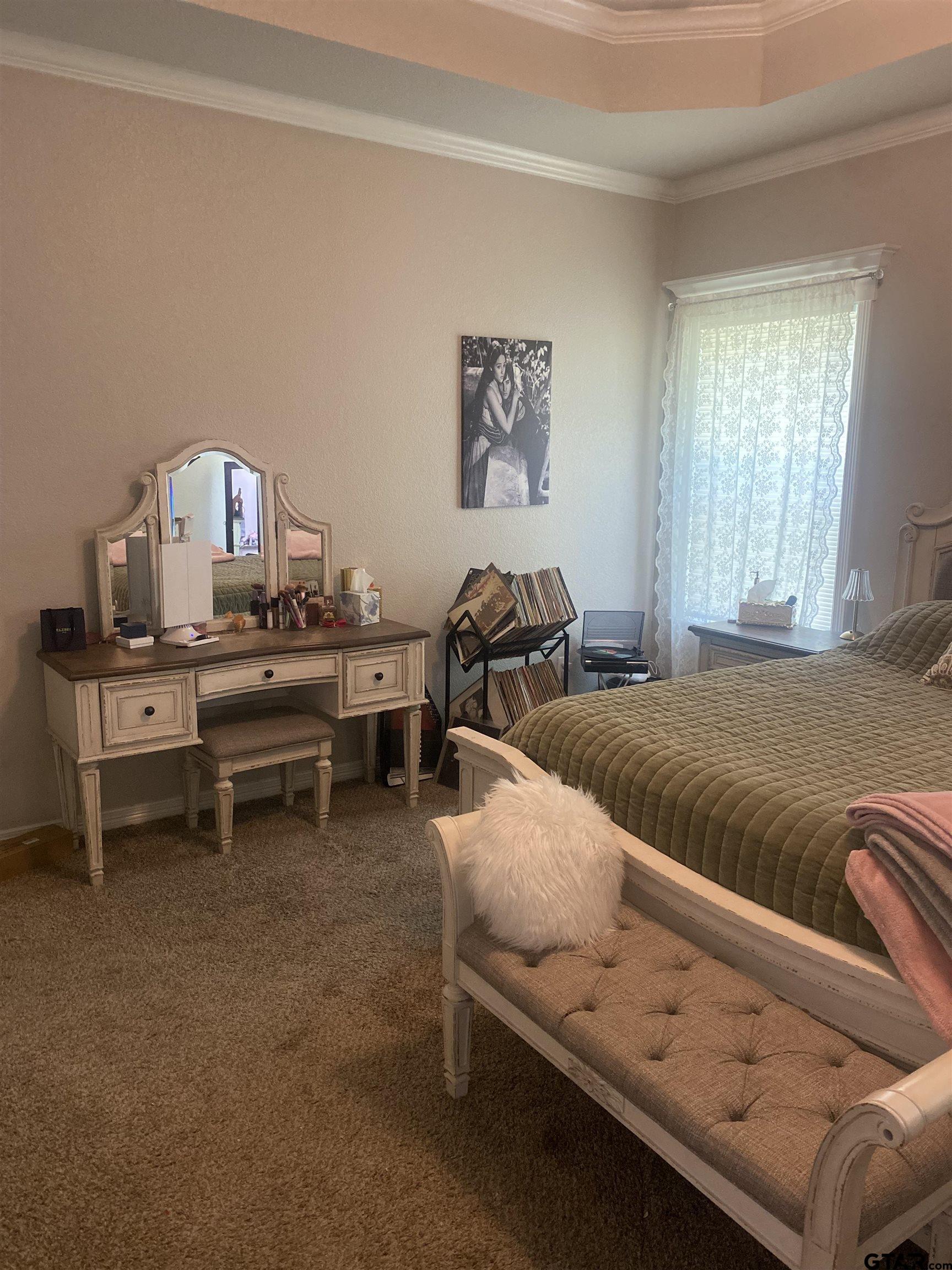 520 Cornerstone Road Lindale, TX 75771 - Photo 8 of 16 a bedroom with a bed and a desk