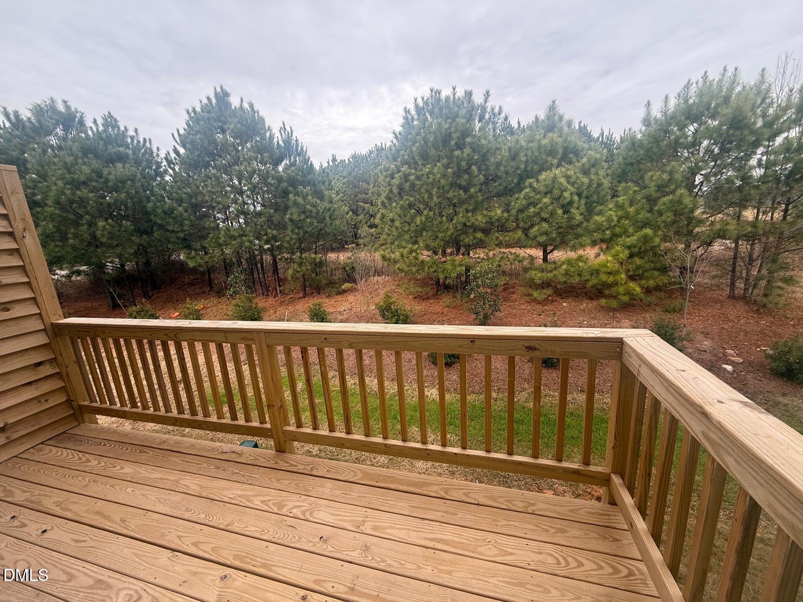 2126 Grubstake Street Apex, NC 27523 - Photo 8 of 22 a view of balcony with wooden floor and fence