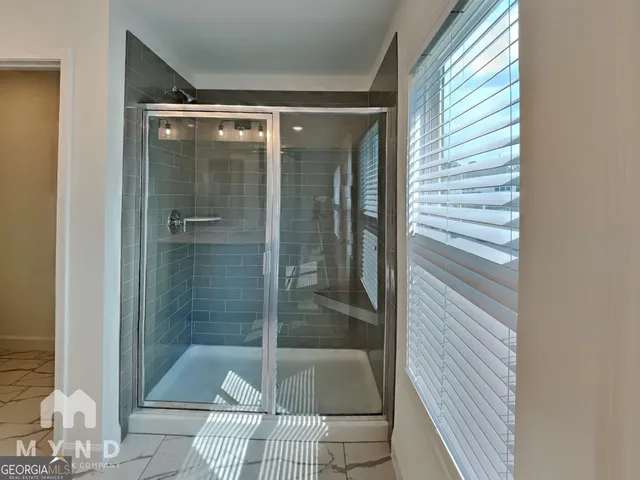 an empty room with a window