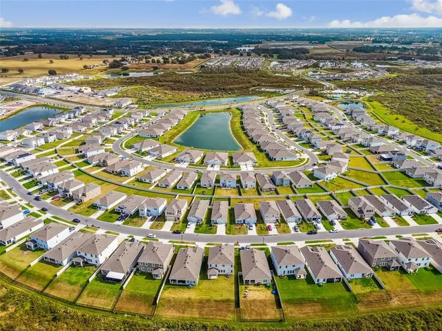 an aerial view of a house having outdoor space