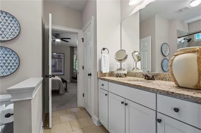 an aerial view of a backyard