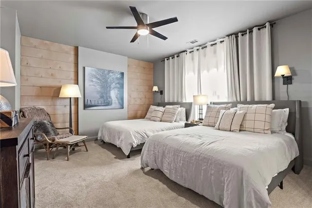 a view of a lake with a mountain