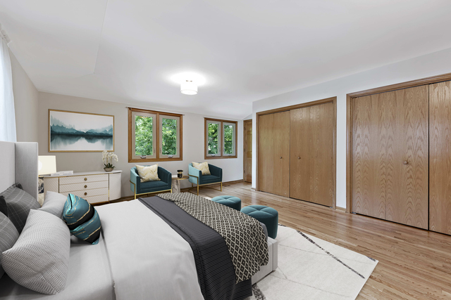 1736 Evergreen Lane Park Ridge, IL 60068 - Photo 16 of 37 a bedroom with a large bed and a window