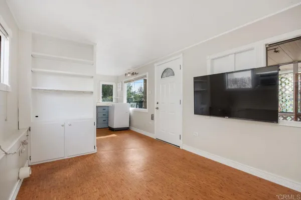 a living room with furniture and a couch