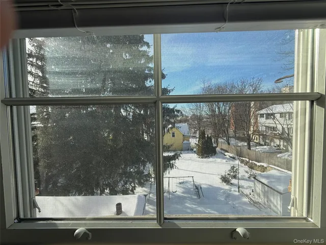 a view of a glass door with a glass door