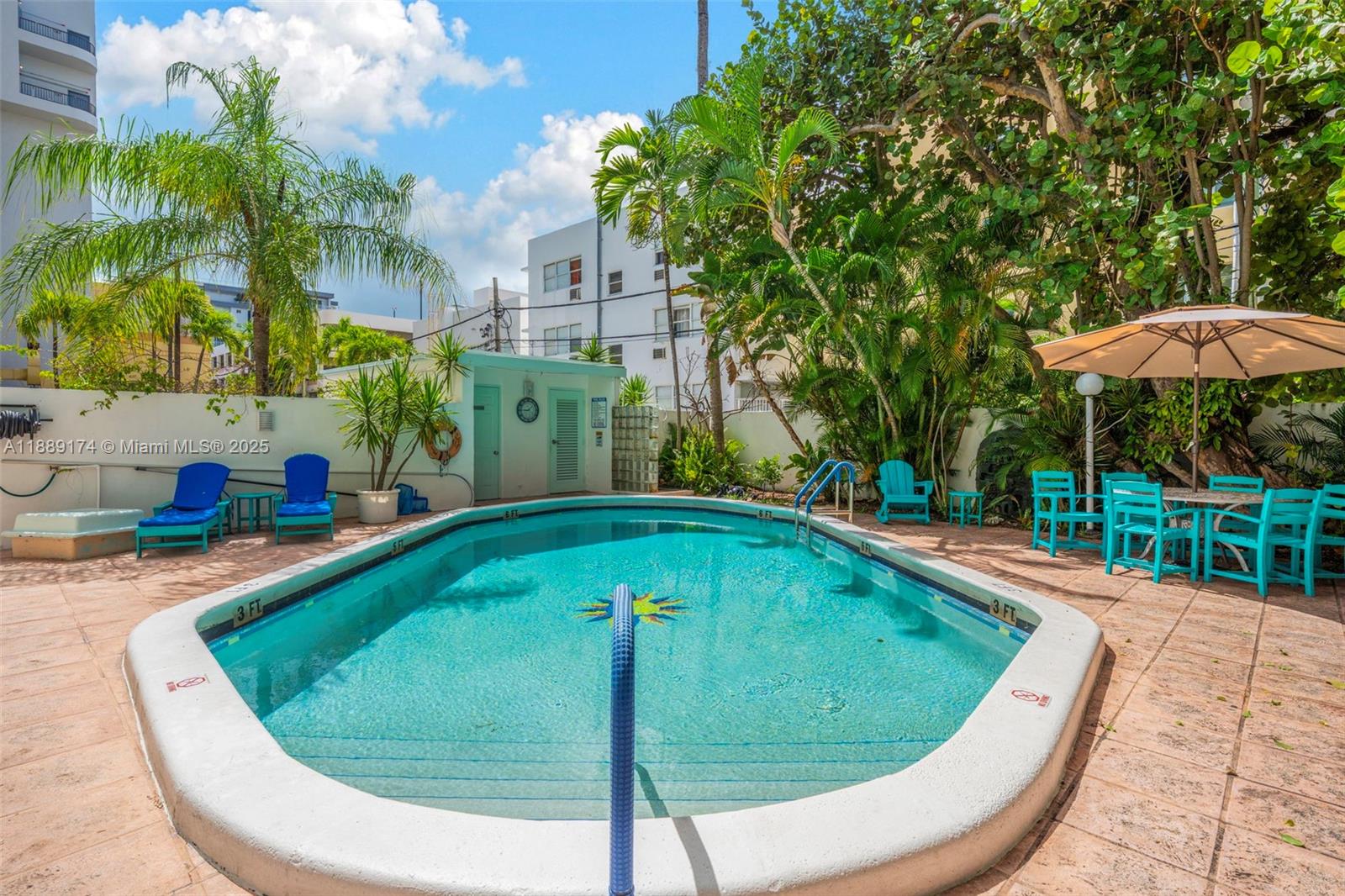1390 Ocean Drive, Unit 202 Miami Beach, FL 33139 - Photo 52 of 80 a view of a swimming pool with a patio