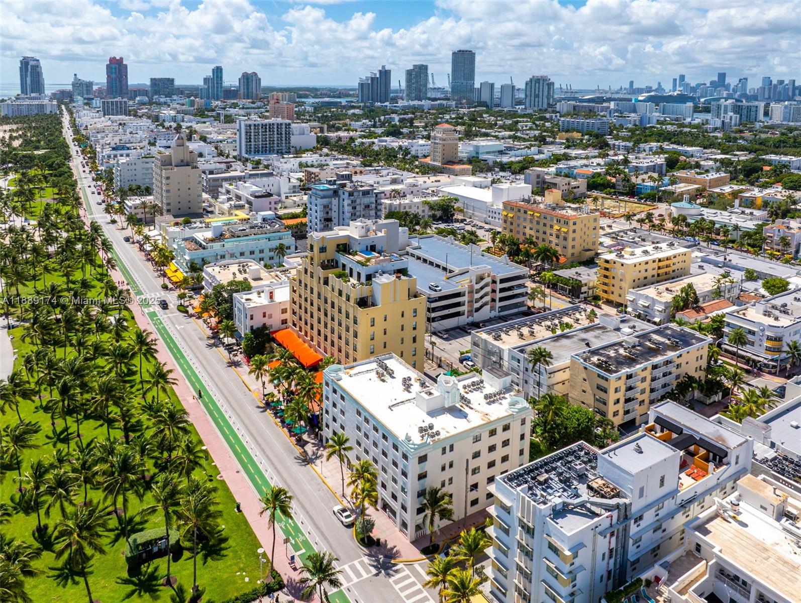 1390 Ocean Drive, Unit 202 Miami Beach, FL 33139 - Photo 67 of 80 an aerial view of a city with lots of residential buildings