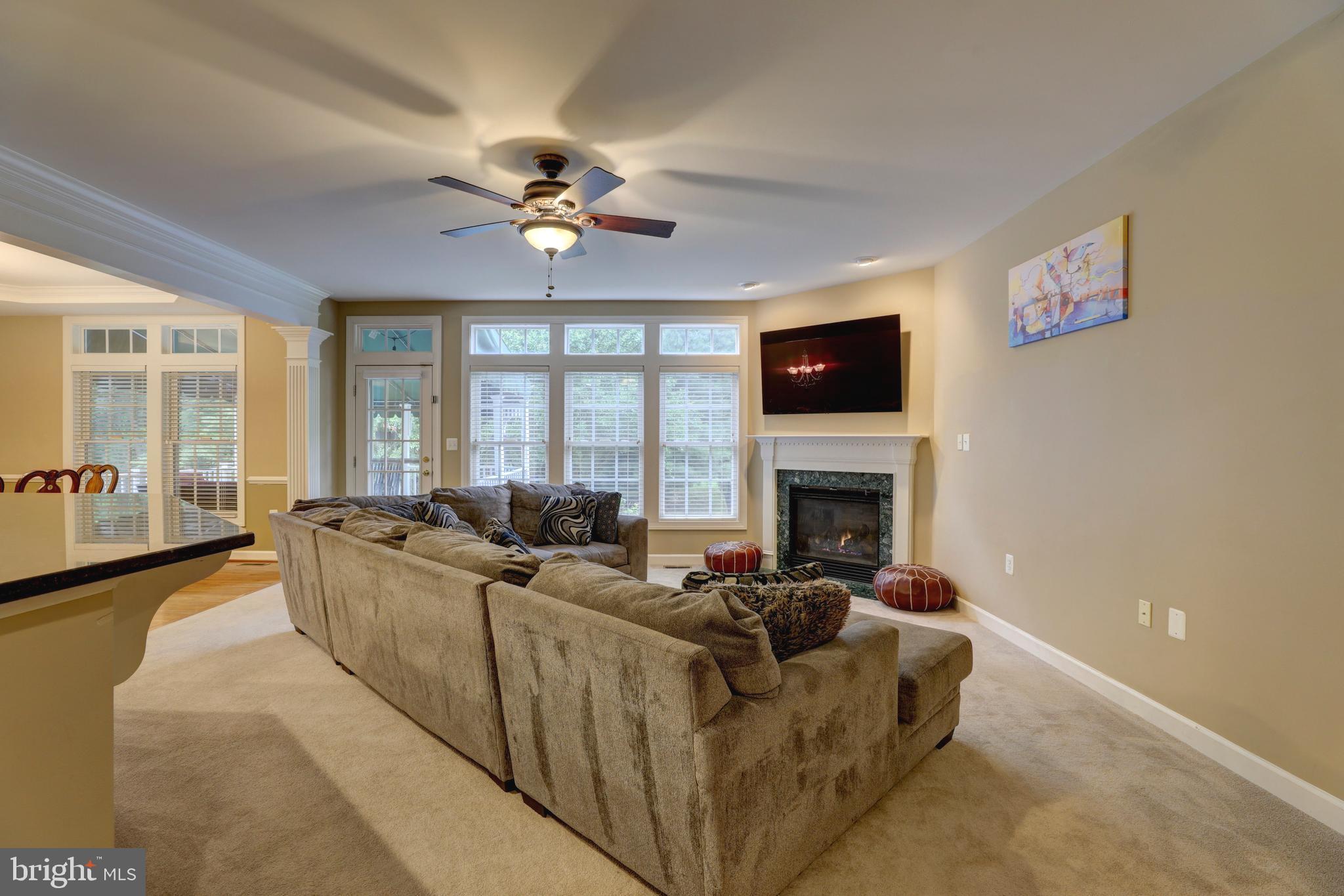 9124 Back Drop Drive Perry Hall, MD 21128 - Photo 12 of 69 a living room with furniture a fireplace and a flat screen tv