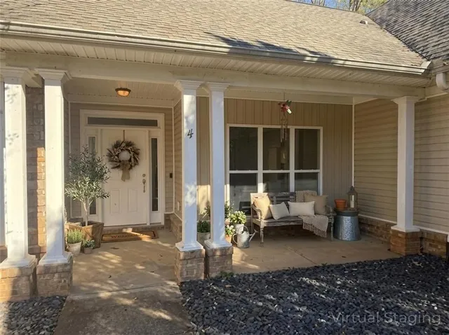 a front view of a house