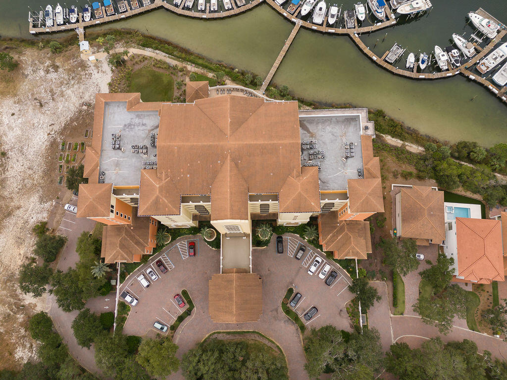 770 Harbor Boulevard, Unit 1D Destin, FL 32541 - Photo 54 of 59 an aerial view of a house with a lake view
