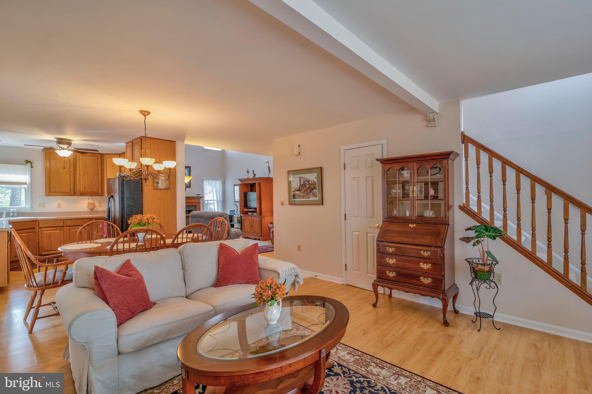 127 Watertown Road Ocean Pines, MD 21811 - Photo 25 of 39 Living room view to kitchen, dining & family room