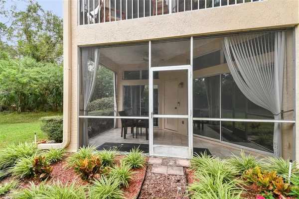 a view of outdoor space with garden