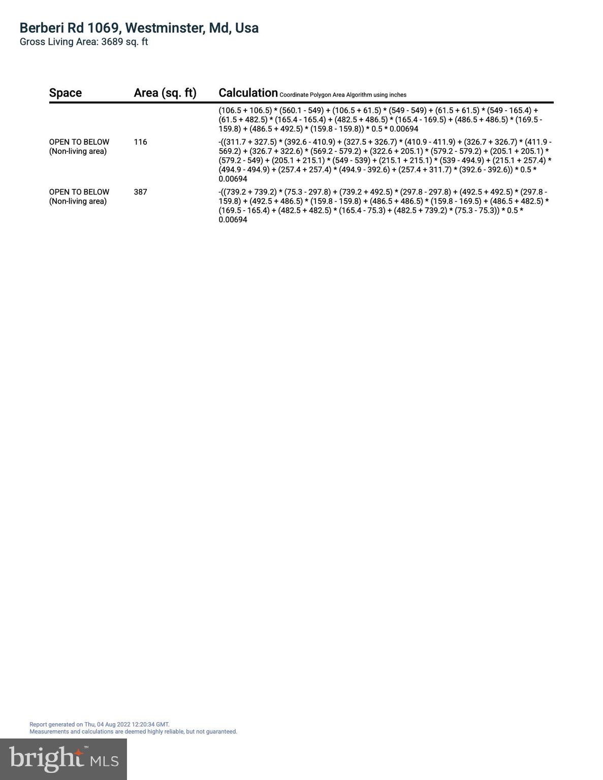 1069 Berberi Road Westminster, MD 21157 - Photo 88 of 92 GLA Floor Plan