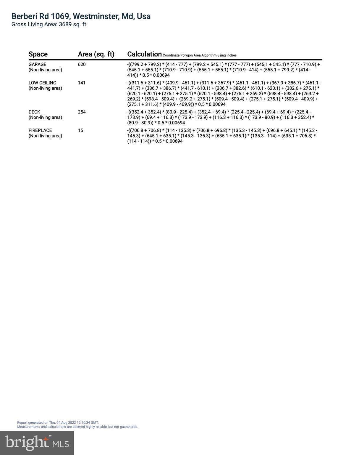 1069 Berberi Road Westminster, MD 21157 - Photo 90 of 92 GLA Floor Plan