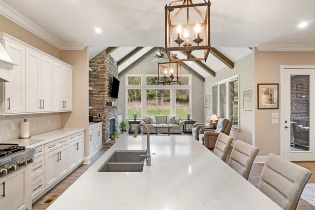 a view of cabinets and wooden floor