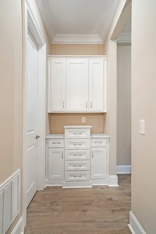 a front view of a house with yard and green space