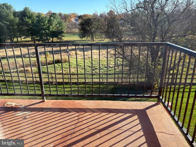 a view of balcony with a floor