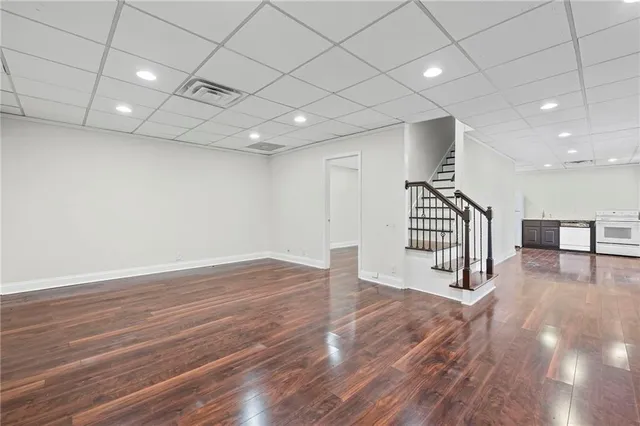 a kitchen with a stove and a refrigerator