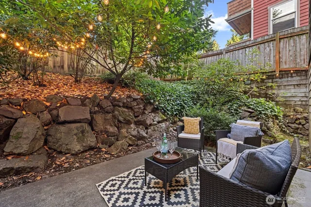 a view of outdoor seating