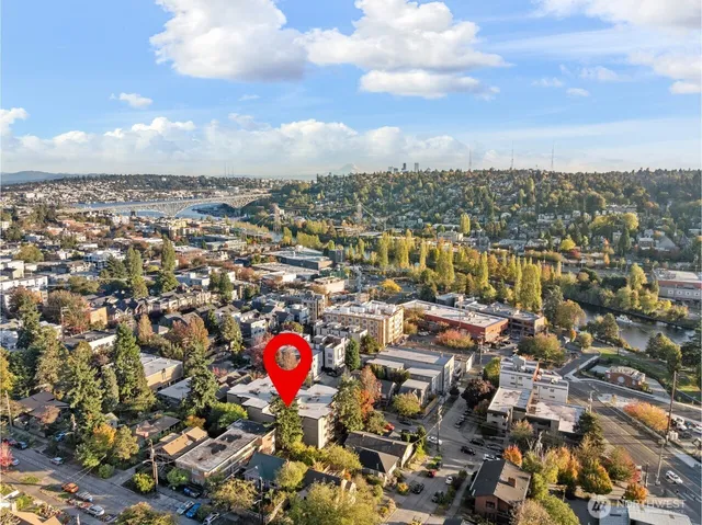 an aerial view of a city