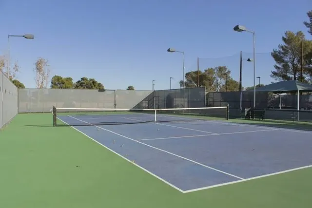 a view of a tennis court