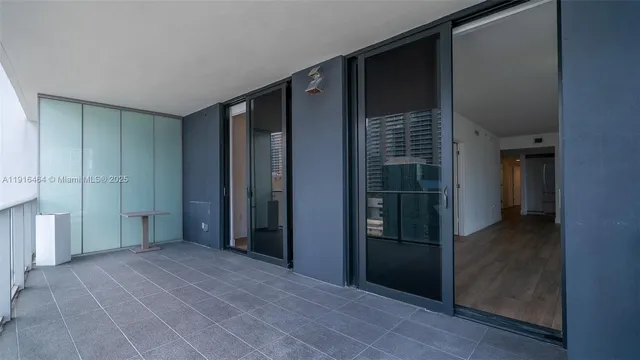 an empty room with closet