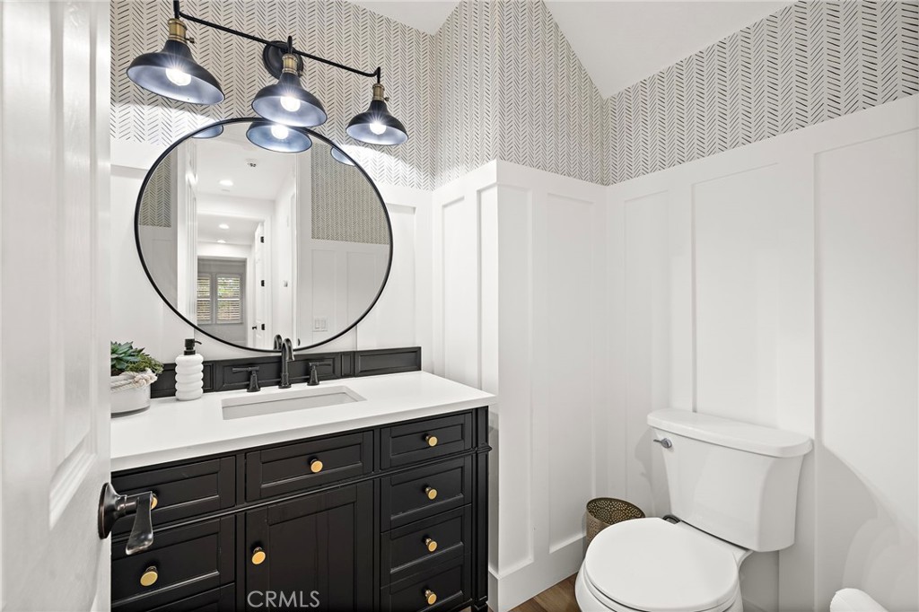 5 Drackert Lane Ladera Ranch, CA 92694 - Photo 21 of 57 Remodeled powder room w/wood paneled walls