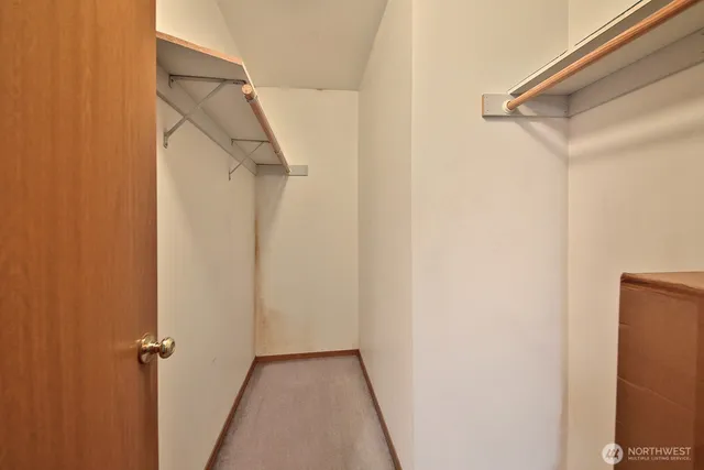 a view of a room with rack on the wall