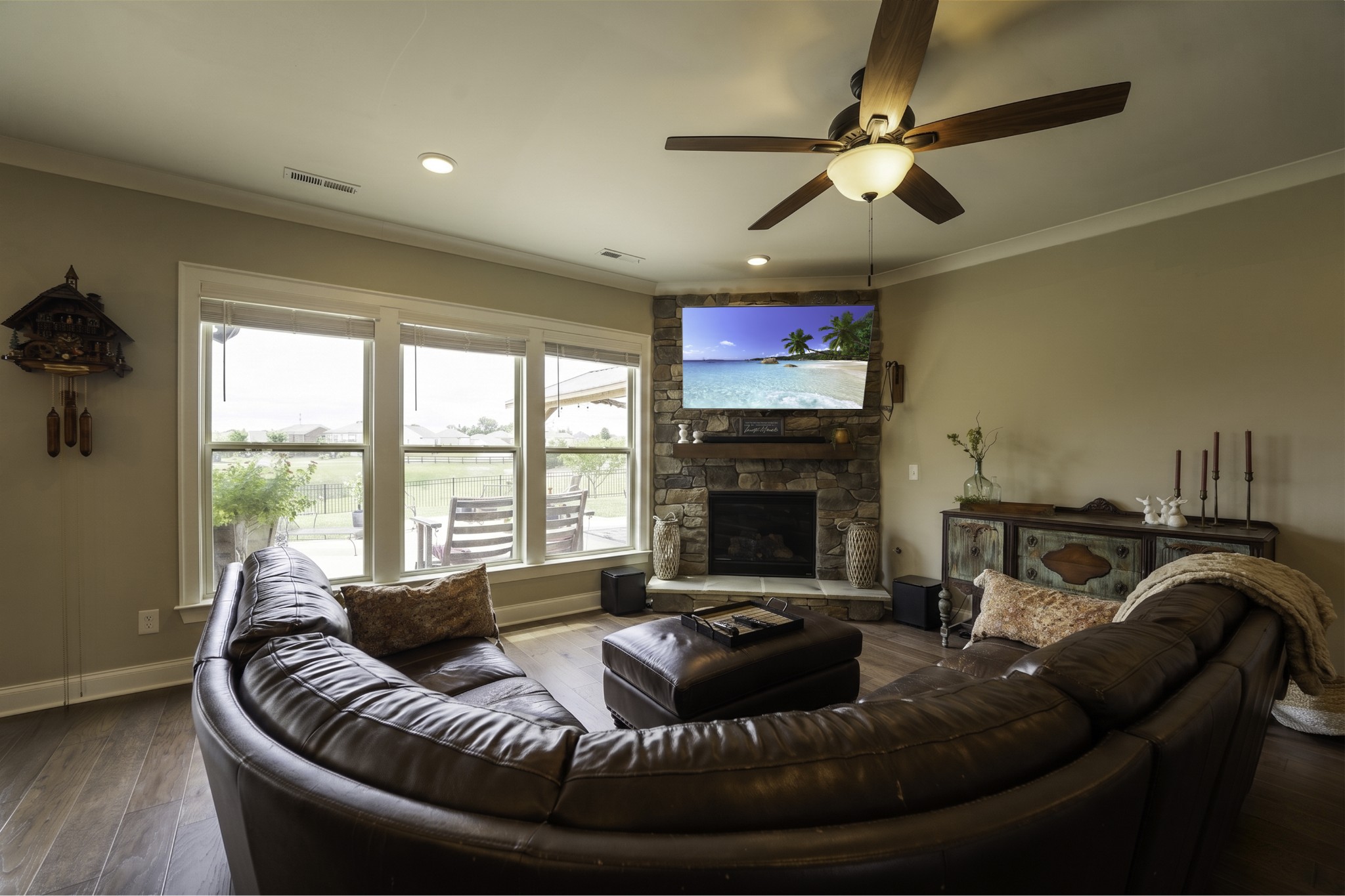 806 Chalkstone Ln Mount Mount Juliet, TN 37122 - Photo 26 of 65 a living room with furniture and a fireplace