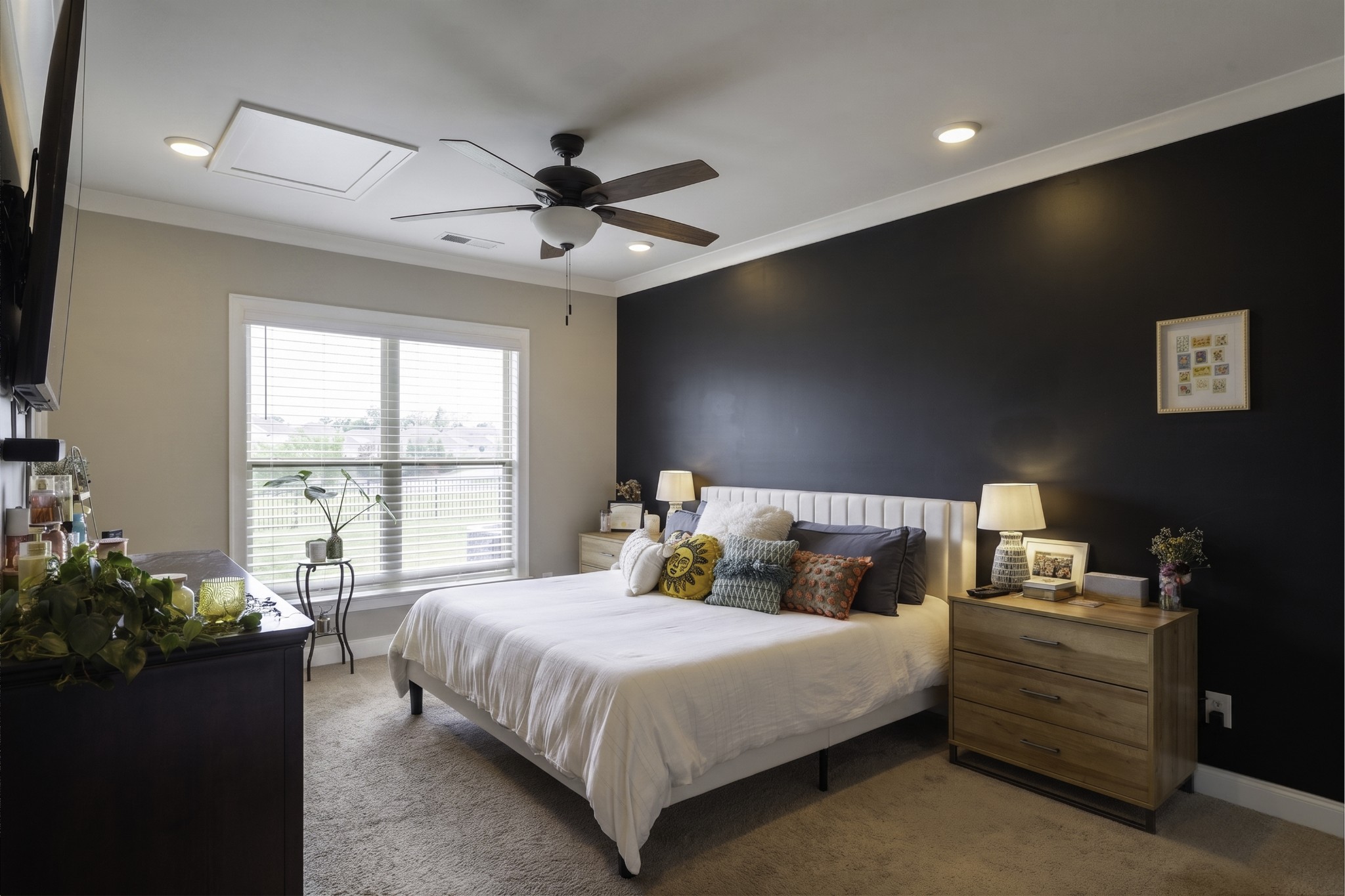 806 Chalkstone Ln Mount Mount Juliet, TN 37122 - Photo 38 of 65 a bedroom with a bed chandelier and a window