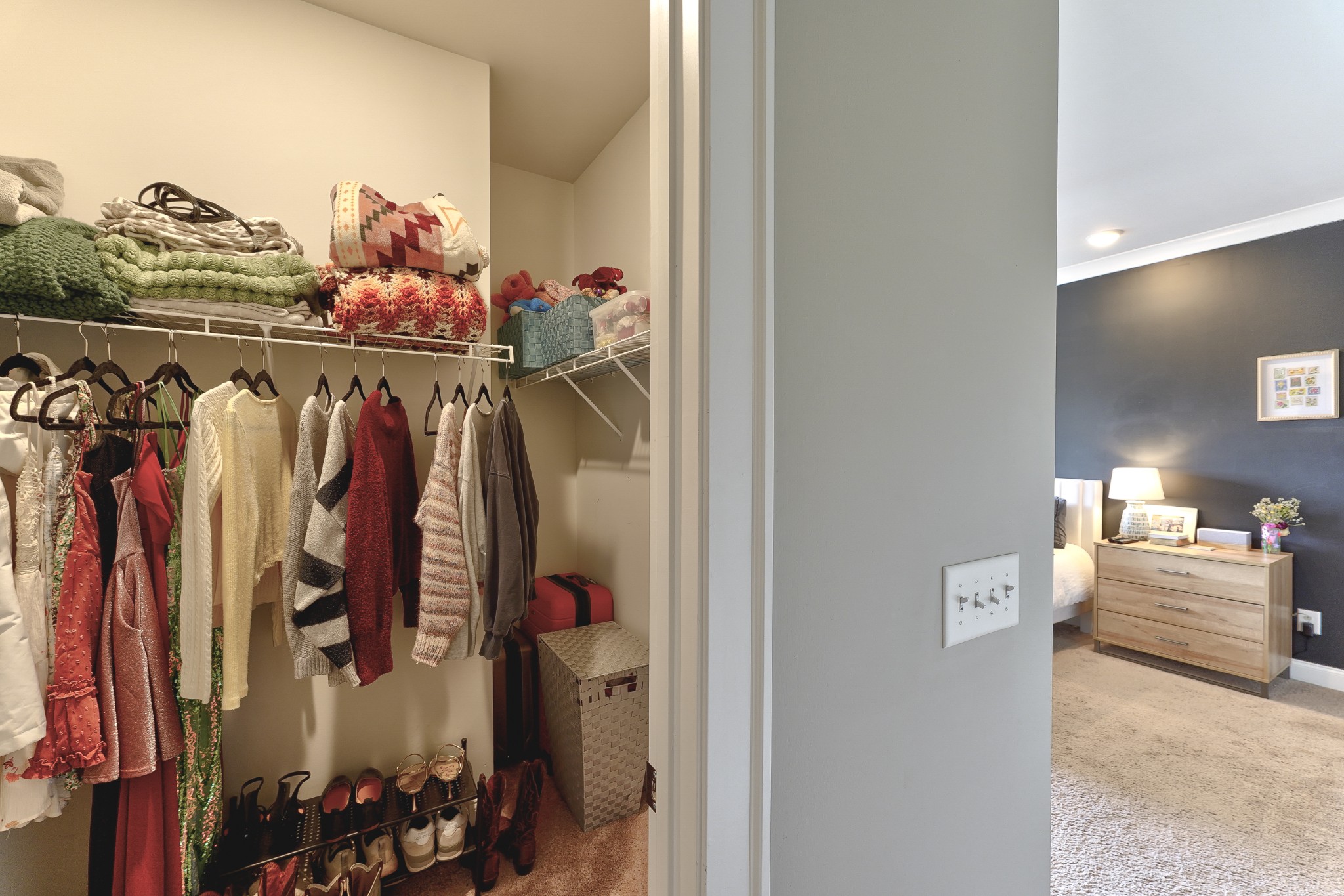 806 Chalkstone Ln Mount Mount Juliet, TN 37122 - Photo 48 of 65 a view of walk in closet with clothes and shoes