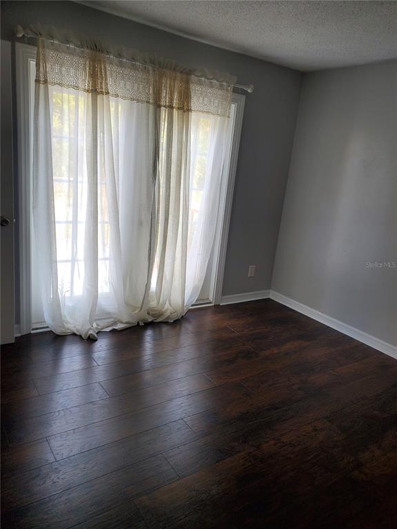 107 Springwood Square Port Orange, FL 32129 - Photo 23 of 36 an empty room with wooden floor and windows with curtains