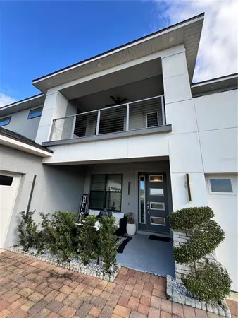 a house view with a outdoor space