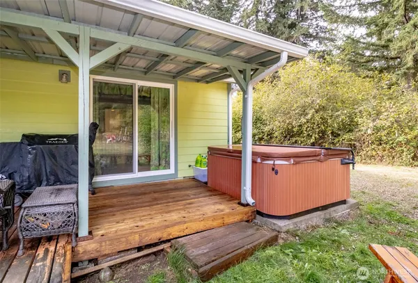 a view of porch with seating space
