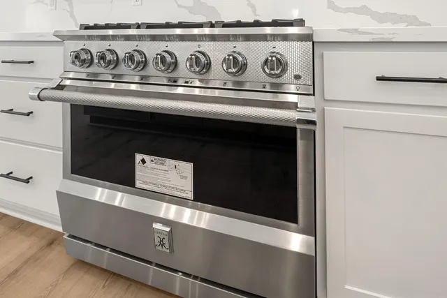 a close view of a stove