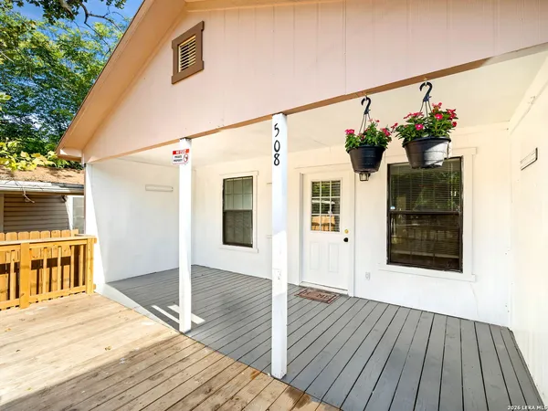 a view of a house with wooden floor