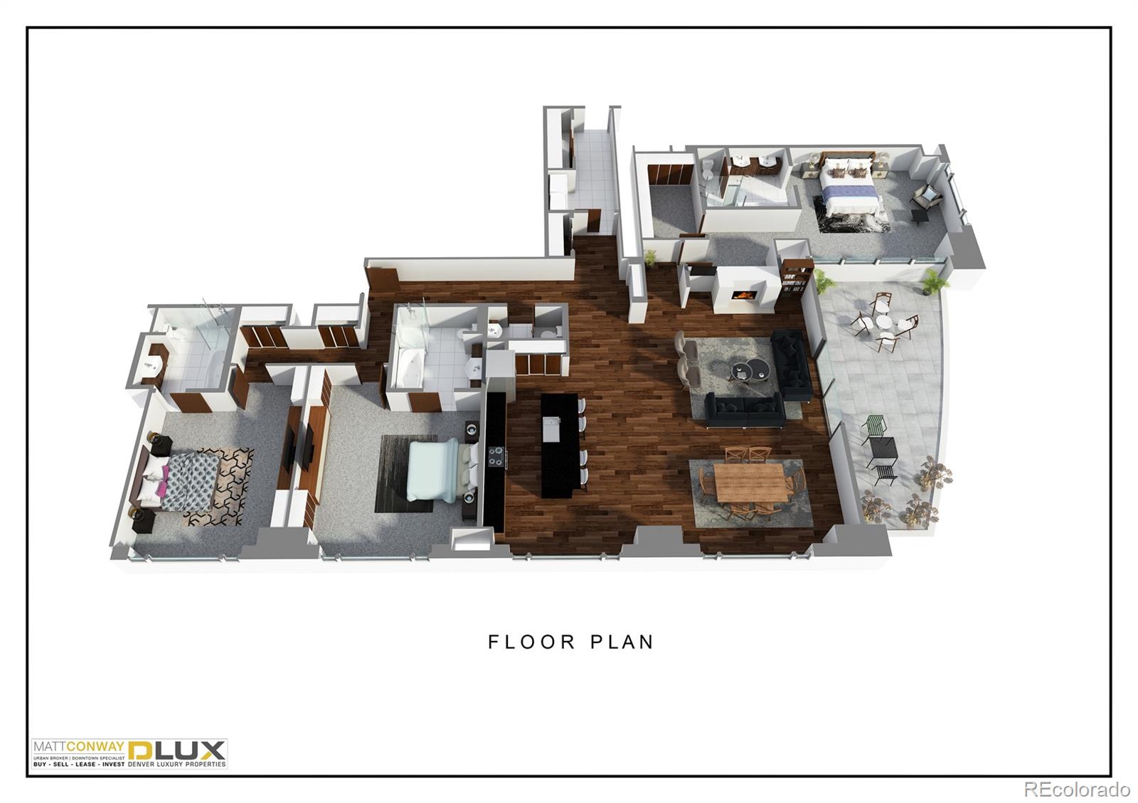 1133 14th Street, Unit 2620 Denver, CO 80202 - Photo 2 of 43 a picture of a floor plan