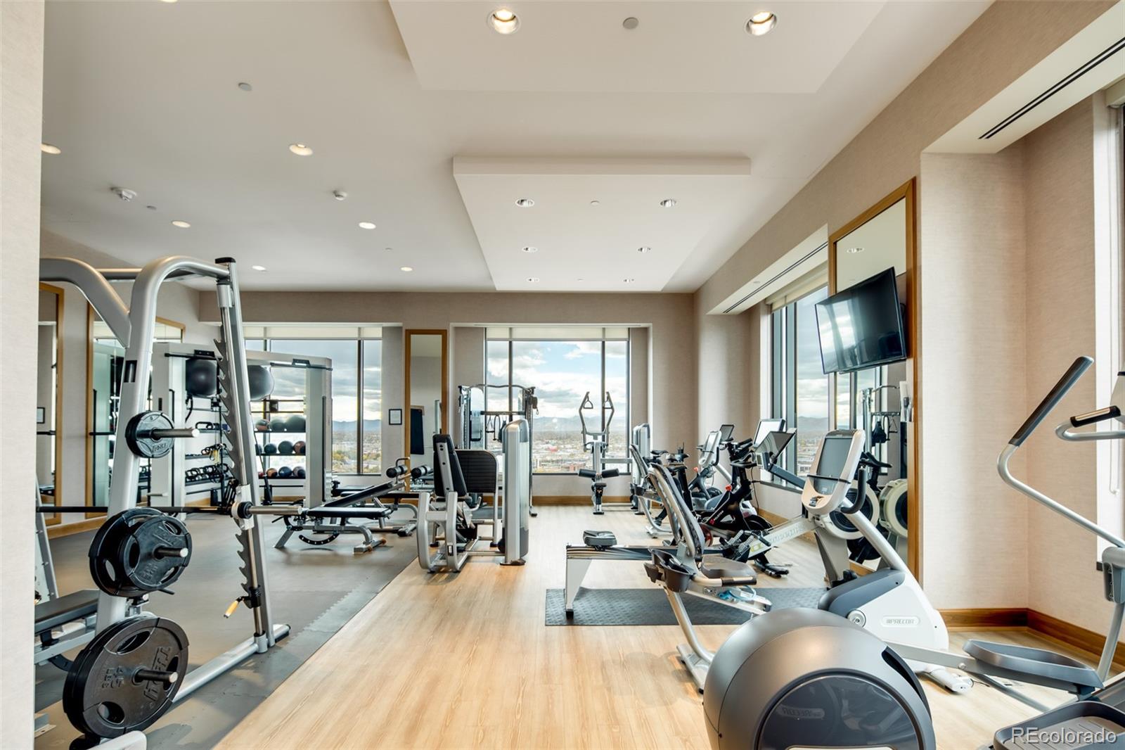 1133 14th Street, Unit 2620 Denver, CO 80202 - Photo 41 of 43 a view of a room with gym equipment